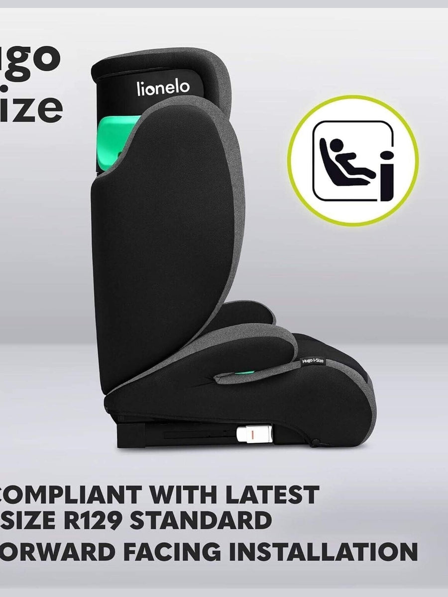 Lionelo Hugo i-Size Child Car Seat with ISOFIX-Black Grey Lionelo Mama's Joy