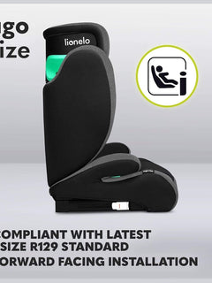 Lionelo Hugo i-Size Child Car Seat with ISOFIX-Black Grey Lionelo Mama's Joy