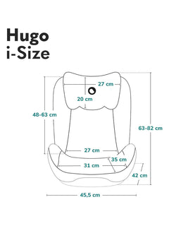 Lionelo Hugo i-Size Child Car Seat with ISOFIX-Black Grey Lionelo Mama's Joy