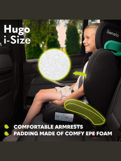 Lionelo Hugo i-Size Child Car Seat with ISOFIX-Black Grey Lionelo Mama's Joy