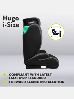 Lionelo Hugo i-Size Child Car Seat with ISOFIX-Black Grey Lionelo Mama's Joy