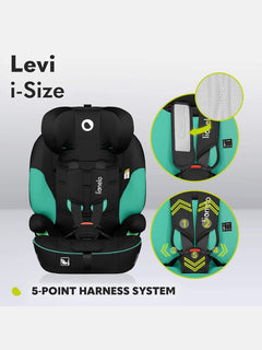 Lionelo Levi I-Size Car Seat 9-36kg Infant to 12 Years Side Protection - Green Lionelo Mama's Joy
