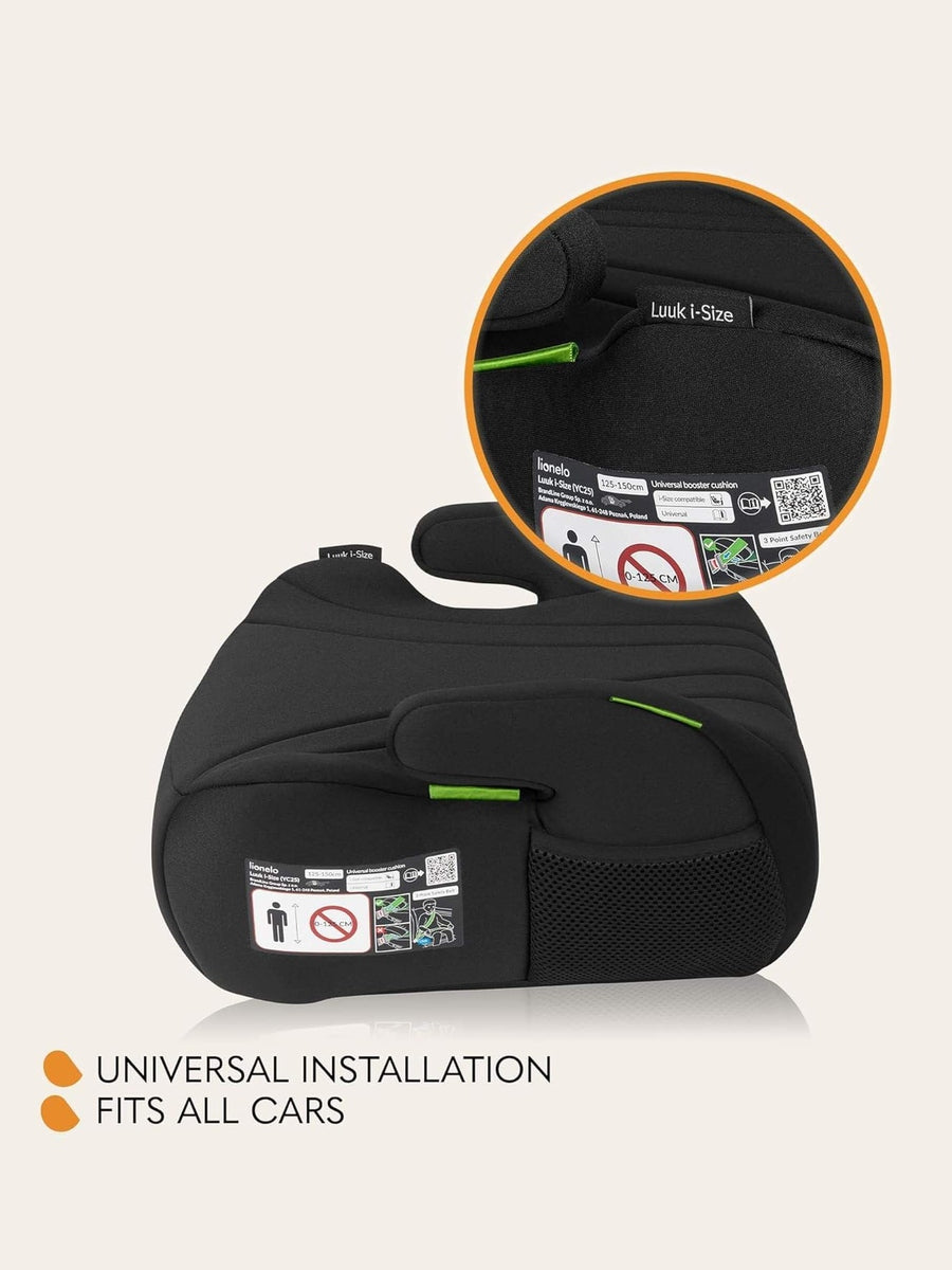 Lionelo Luuk I-Size Booster Car Seat for Kids 22-36kg/125-150cm Black Lionelo Mama's Joy