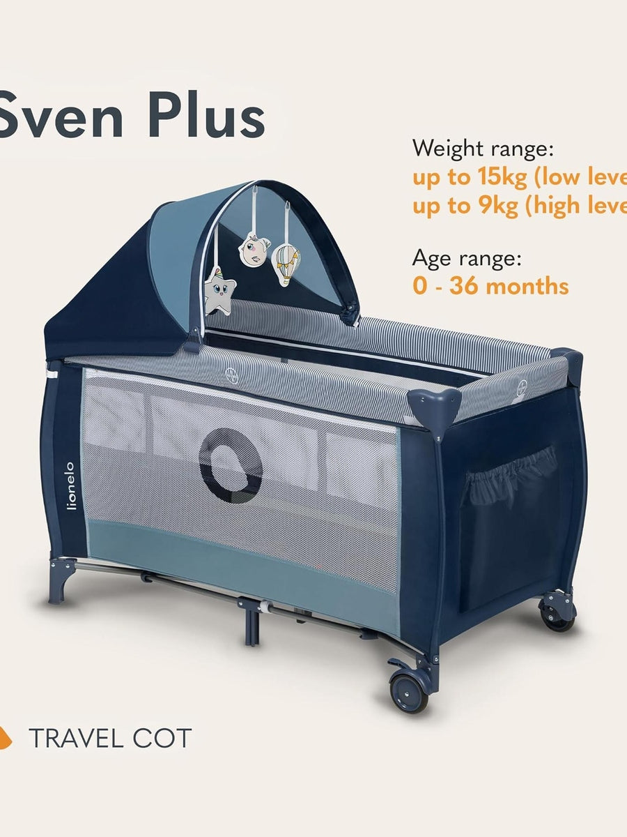 Lionelo Sven Plus 2-in-1 Travel Cot & Portable Baby Zone 0–36 Months Lionelo Mama's Joy