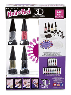 MGA Nail-a-Peel 3D Manicure Theme Sugar Rush Rock Out Kits w/ 50+ Designs Girly MGA Mama's Joy