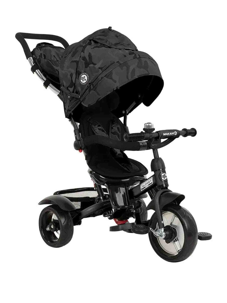 Makani 3 in 1 Alonsy Kikkaboo Children's Tricycle 360 Degree Black Camouflage Makani Mama's Joy