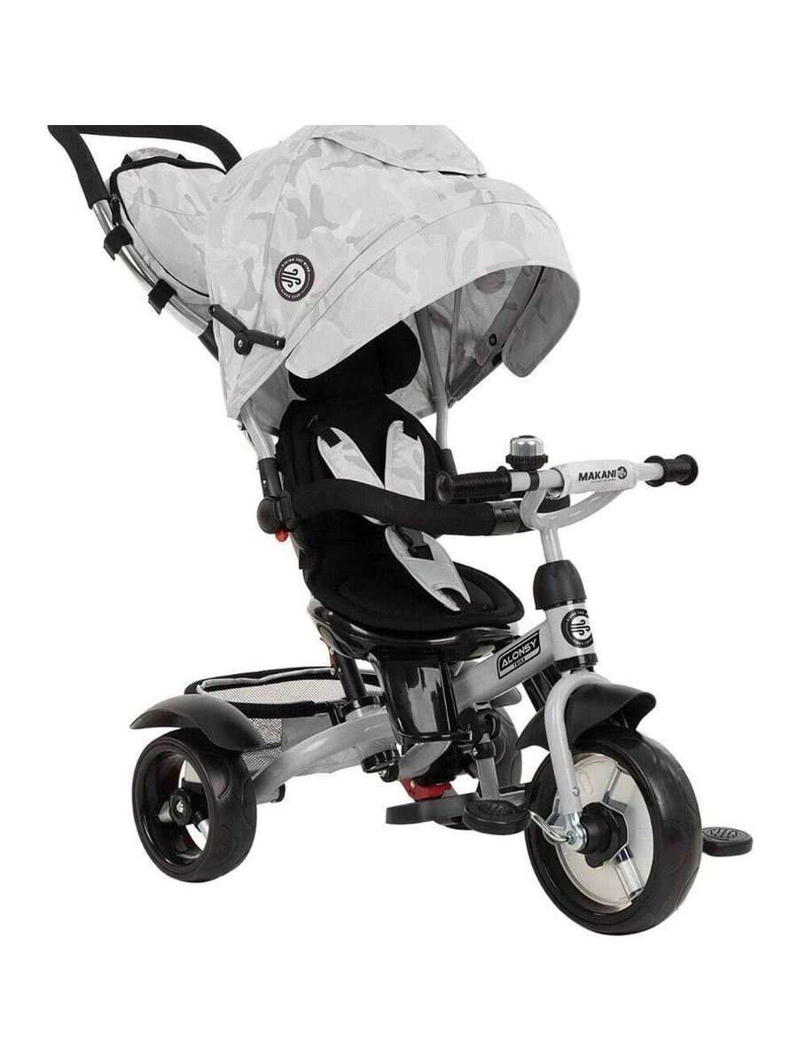Makani 3 in 1 Alonsy Kikkaboo Children's Tricycle 360 Degree Grey Camouflage Makani Mama's Joy