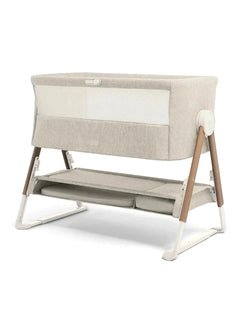 Mamas & Papas Lua Bedside Crib – Fawn Beige | Adjustable Co-Sleeping Crib Mamas & Papas Mama's Joy