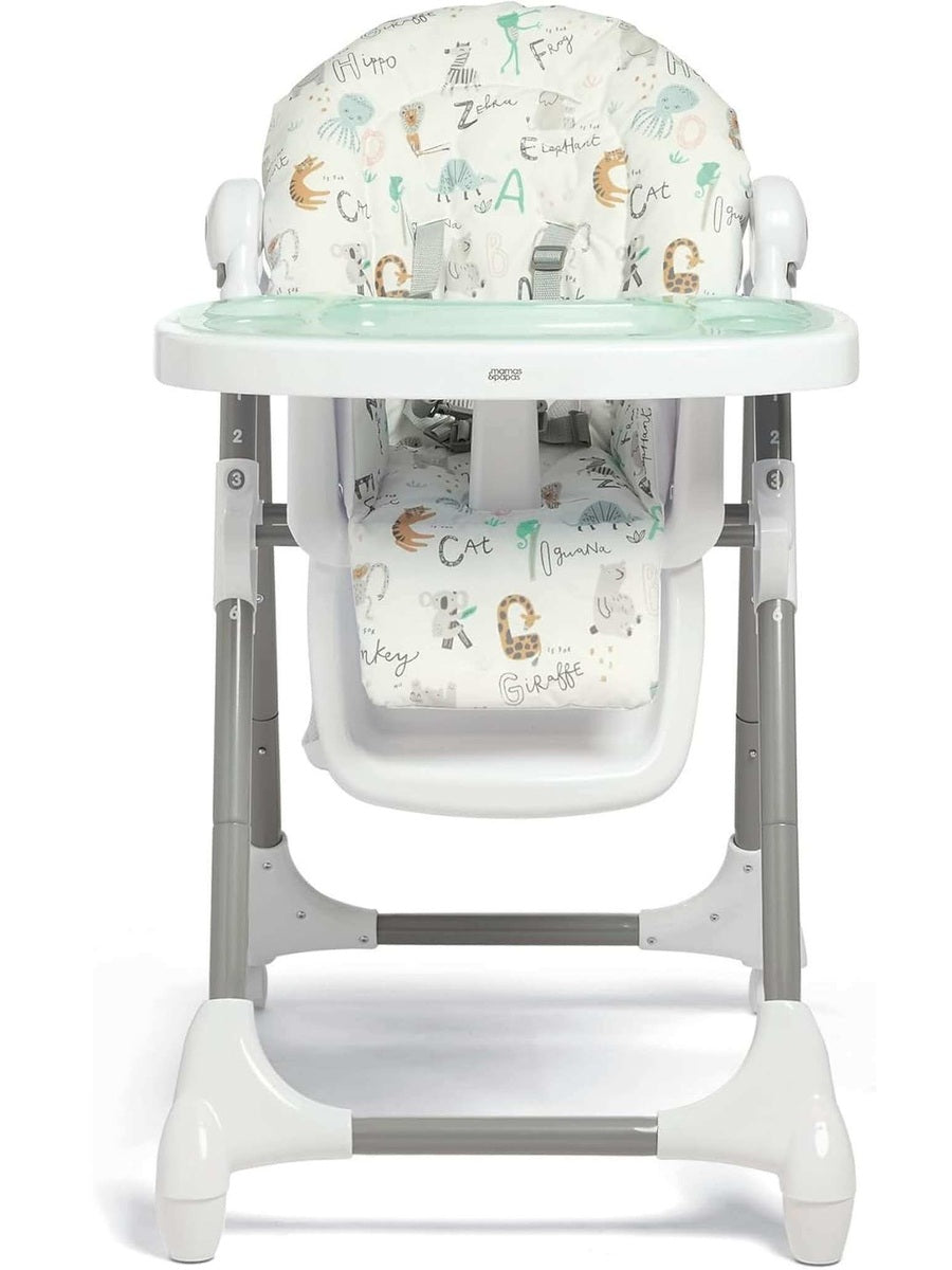 Mamas & Papas Snax Low Adjustable Highchair with Removable Tray – Animal Alphabet mamas & papas Mama's Joy