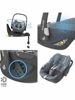 Maxi-Cosi Pebble 360 i-Size Baby Car Seat Birth to 15 Months Essential Black Maxi-Cosi Mama's Joy