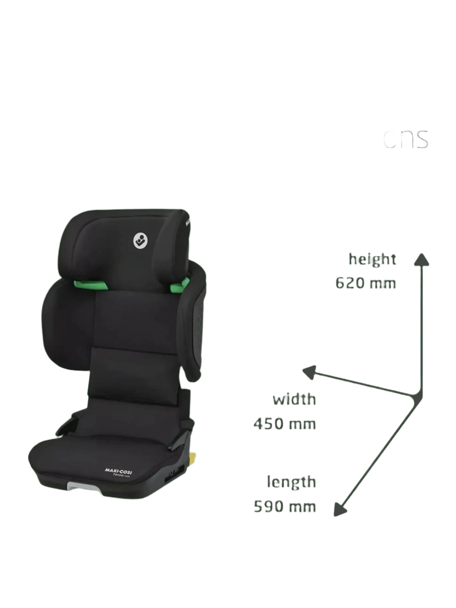 Maxi-Cosi Tanza i-Size, High Back Booster Seat, 3.5–12 Y, ISOFIX, Full Black Maxi-Cosi Mama's Joy