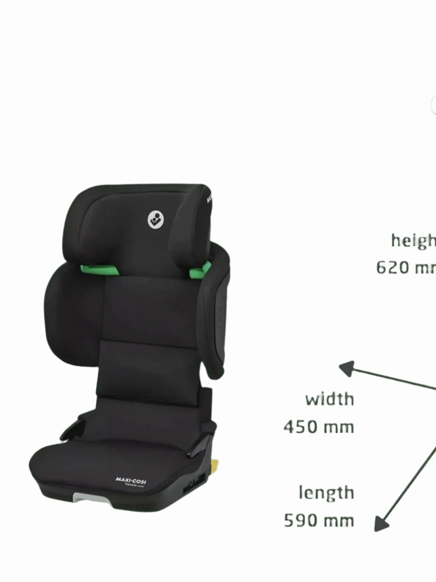 Maxi-Cosi Tanza i-Size, High Back Booster Seat, 3.5–12 Y, ISOFIX, Full Black Maxi-Cosi Mama's Joy