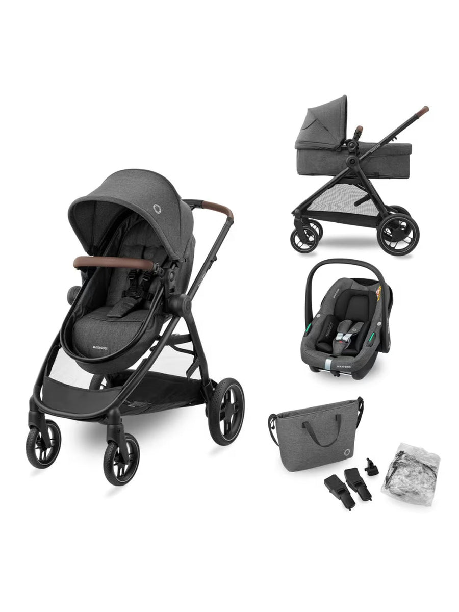 Maxi-Cosi Zelia S Trio 3-in-1 Baby Infant Travel System Foldable Pushchair Dark Grey Maxi-Cosi Mama's Joy