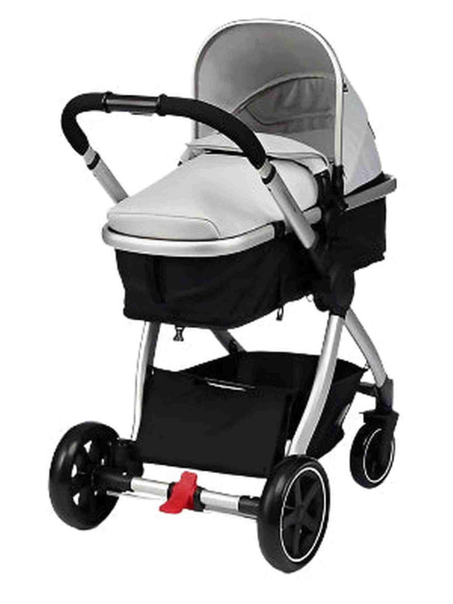 Mothercare 4-Wheel Journey Travel System - Silver/Brushed Chrome Mothercare Mama's Joy