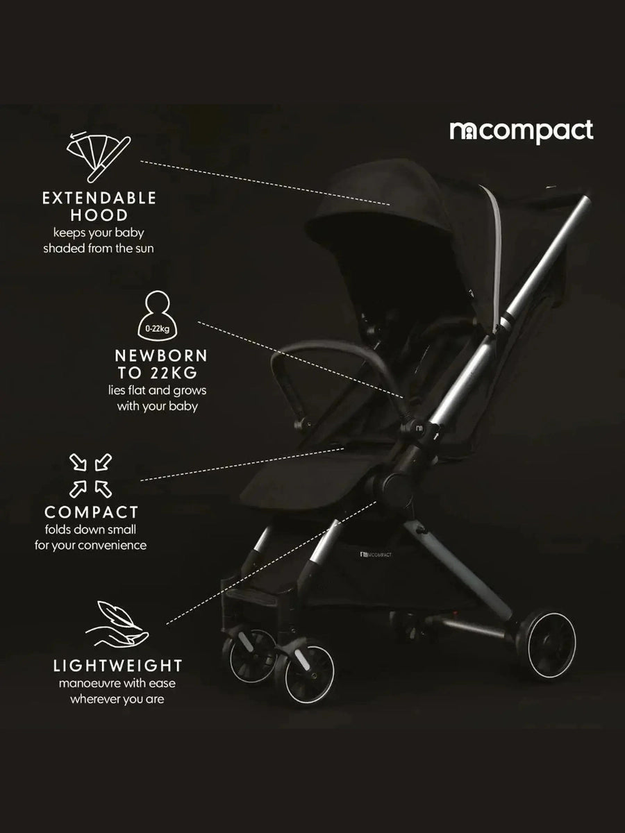 Mothercare MCompact Baby Stroller Black Mothercare Mama's Joy
