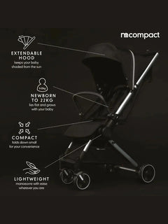 Mothercare MCompact Baby Stroller Black Mothercare Mama's Joy