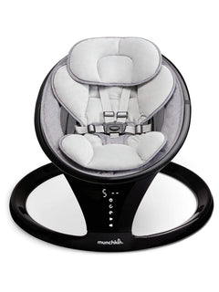 Munchkin Electric Baby Bouncer Chair Swing Rocker & Gentle Baby Bouncing Chair with Motion & Sounds - Black Munchkin Mama's Joy