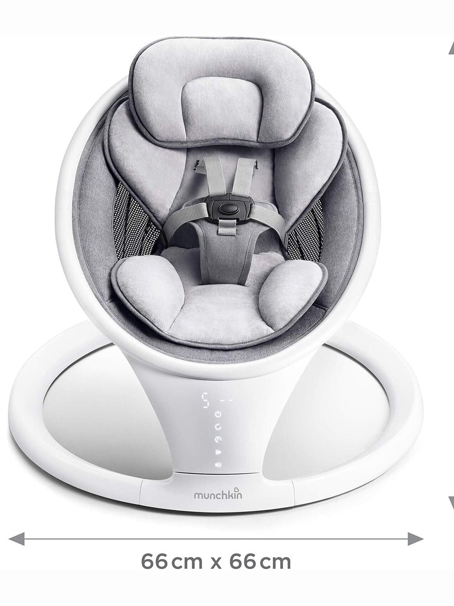 Munchkin Electric Baby Bouncer Swing Chair - Bluetooth Enabled Baby Chair White Munchkin Mama's Joy