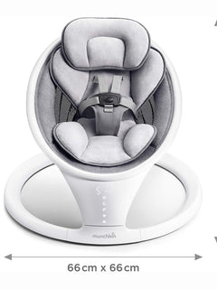 Munchkin Electric Baby Bouncer Swing Chair - Bluetooth Enabled Baby Chair White Munchkin Mama's Joy