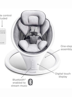 Munchkin Electric Baby Bouncer Swing Chair - Bluetooth Enabled Baby Chair White Munchkin Mama's Joy