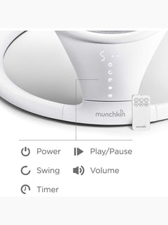 Munchkin Electric Baby Bouncer Swing Chair - Bluetooth Enabled Baby Chair White Munchkin Mama's Joy