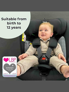 My Babiie 360 Spin Group 0+/1/2/3 i-Size Isofix Car Seat - Black Herringbone My Babiie Mama's Joy