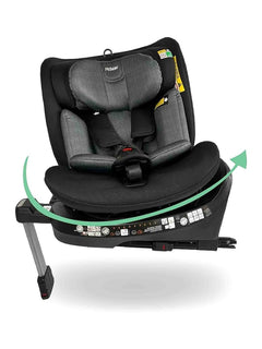 My Babiie 360 Spin Group 0+/1/2/3 i-Size Isofix Car Seat - Black Herringbone My Babiie Mama's Joy