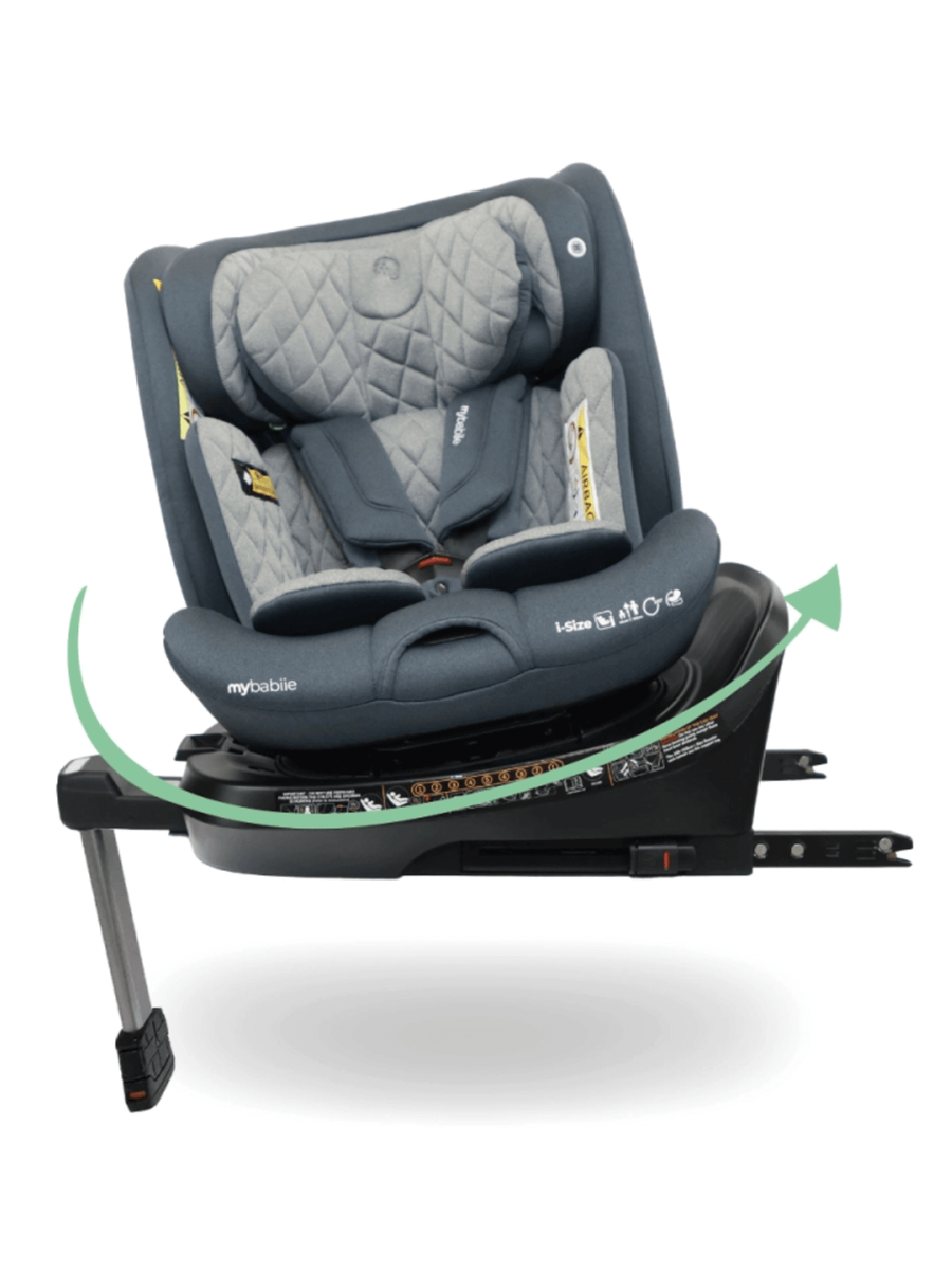My Babiie 360 Spin Group 0+/1/2/3 i-Size Isofix Car Seat - Charcoal My Babiie Mama's Joy
