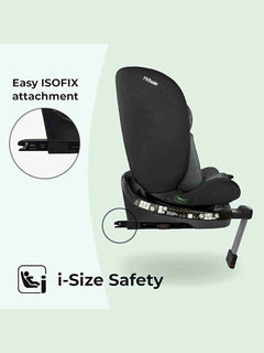 My Babiie 360 Spin Group 0+/1/2/3 i-Size Isofix Car Seat - Black Herringbone My Babiie Mama's Joy