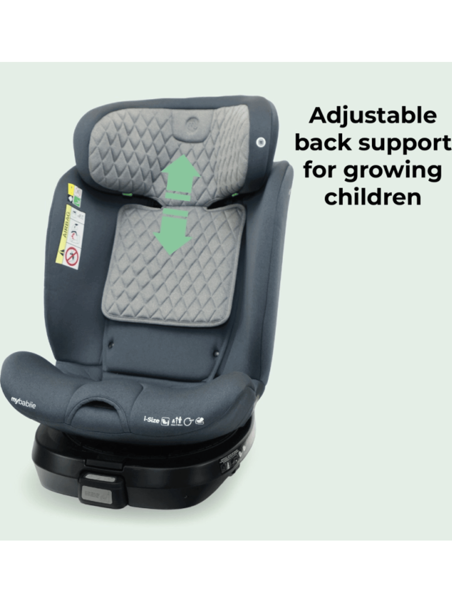 My Babiie 360 Spin Group 0+/1/2/3 i-Size Isofix Car Seat - Charcoal My Babiie Mama's Joy