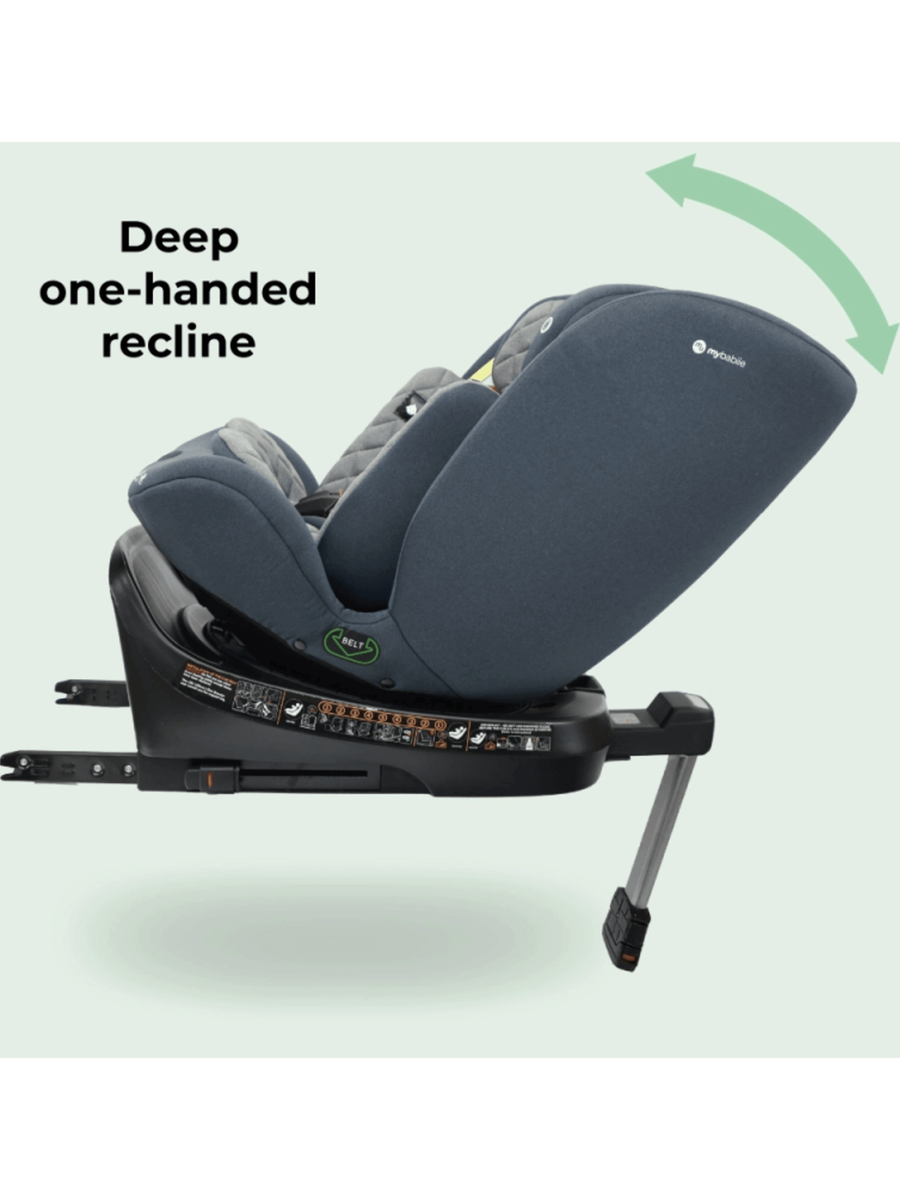 My Babiie 360 Spin Group 0+/1/2/3 i-Size Isofix Car Seat - Charcoal My Babiie Mama's Joy