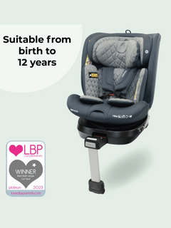 My Babiie 360 Spin Group 0+/1/2/3 i-Size Isofix Car Seat - Charcoal My Babiie Mama's Joy