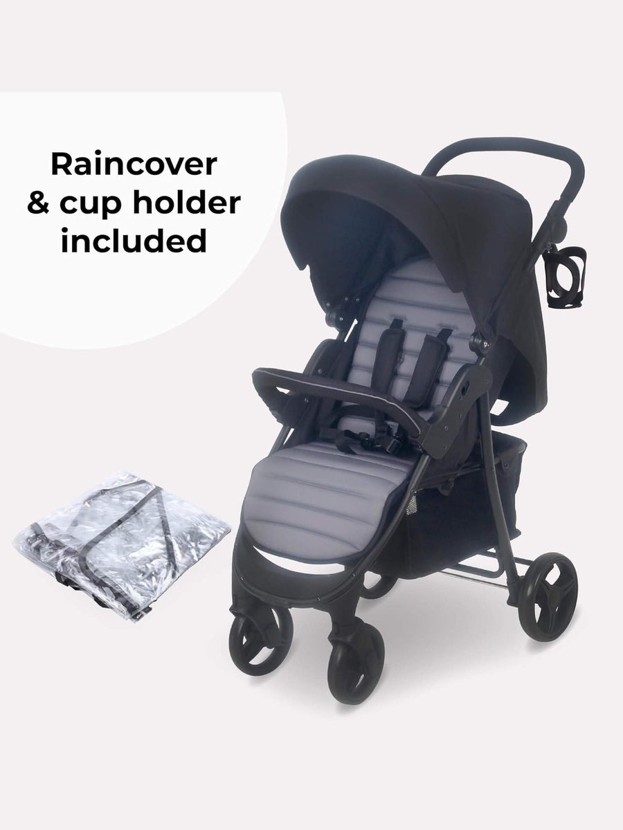My Babiie MB30 Pushchair Stroller – from Birth to 4 Years 22kg Black & Grey My Babiie Mama's Joy