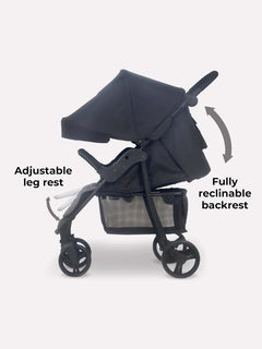 My Babiie MB30 Pushchair Stroller – from Birth to 4 Years 22kg Black & Grey My Babiie Mama's Joy