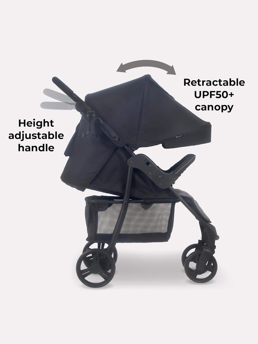 My Babiie MB30 Pushchair Stroller – from Birth to 4 Years 22kg Black & Grey My Babiie Mama's Joy