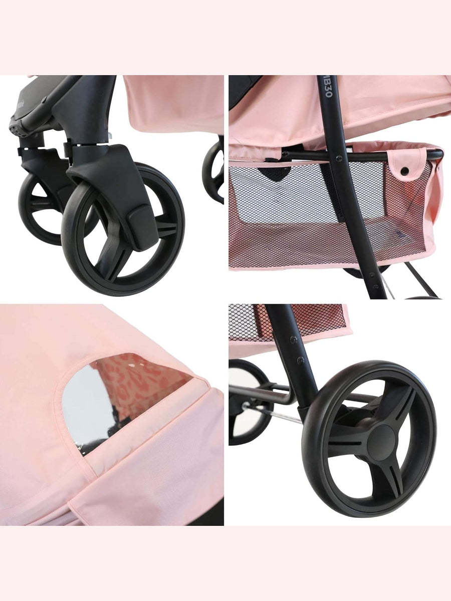 My Babiie MB30 Stroller - Pink Leopard My Babiie Mama's Joy