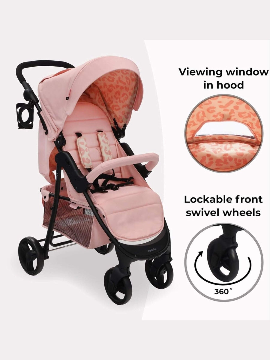 My Babiie MB30 Stroller - Pink Leopard My Babiie Mama's Joy