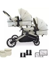 My Babiie MB33 Tandem Double Pushchair - Ivory My Babiie Mama's Joy