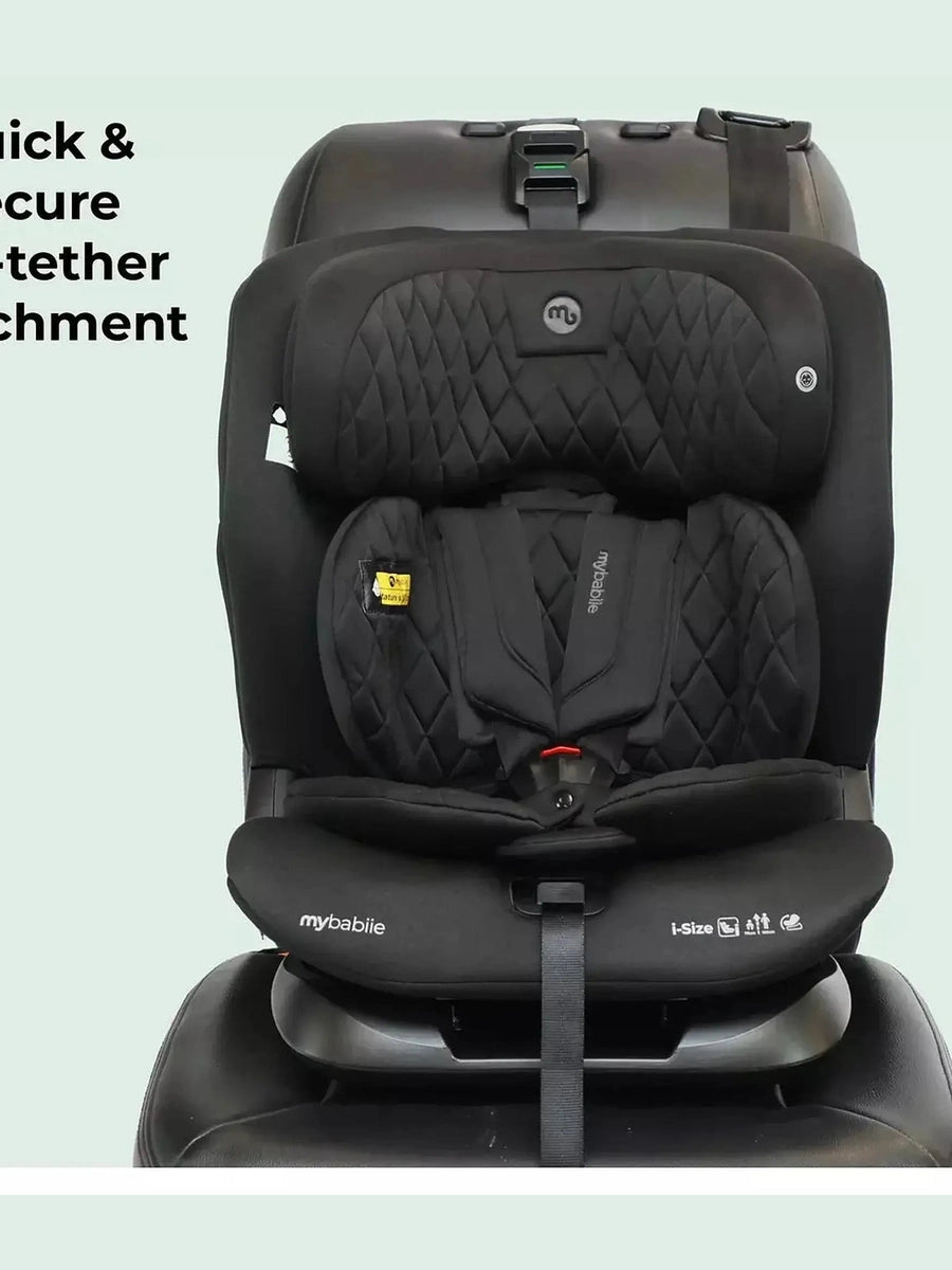 My Babiie MBCS123 i-Size 76-150cm Car Seat - Black MyBabiie Mama's Joy