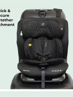 My Babiie MBCS123 i-Size 76-150cm Car Seat - Black MyBabiie Mama's Joy