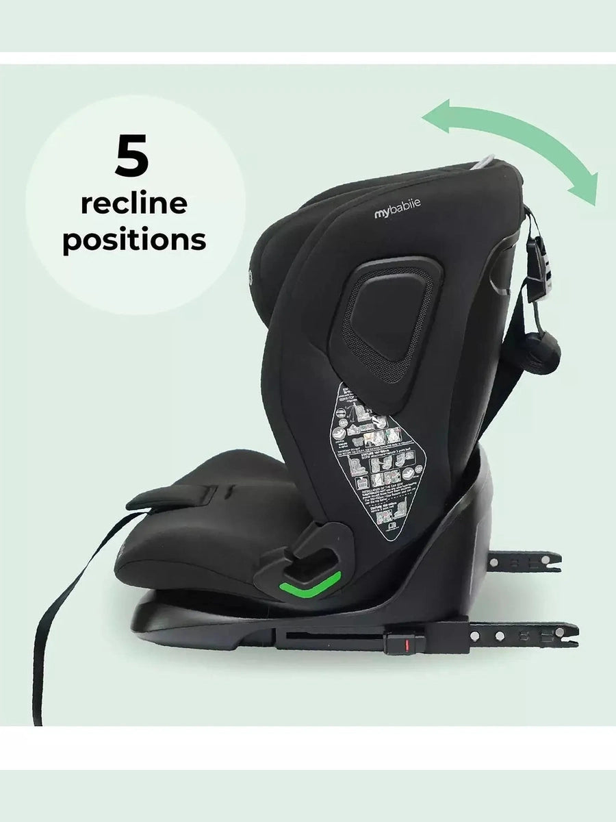 My Babiie MBCS123 i-Size 76-150cm Car Seat - Black MyBabiie Mama's Joy