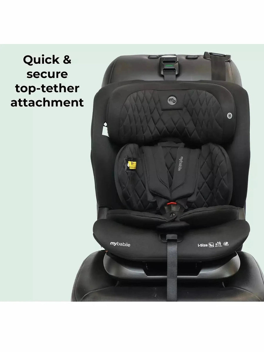 My Babiie MBCS123 i-Size 76-150cm Car Seat - Black MyBabiie Mama's Joy