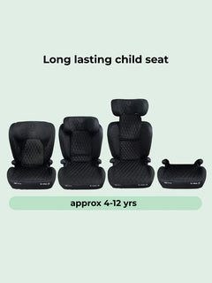My Babiie MBCS23 High-Back Booster Lite R129 Car Seat – Quilted Black My Babiie Mama's Joy