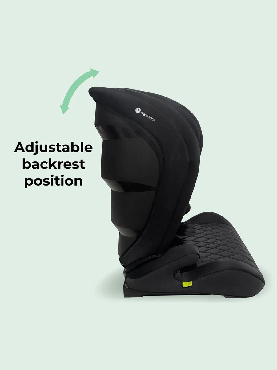 My Babiie MBCS23 High-Back Booster Lite R129 Car Seat – Quilted Black My Babiie Mama's Joy