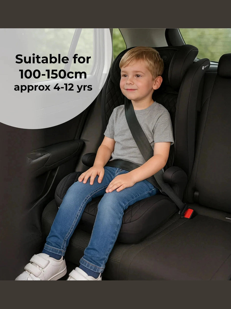 My Babiie MBCS23 High-Back Booster Lite R129 Car Seat – Quilted Black My Babiie Mama's Joy
