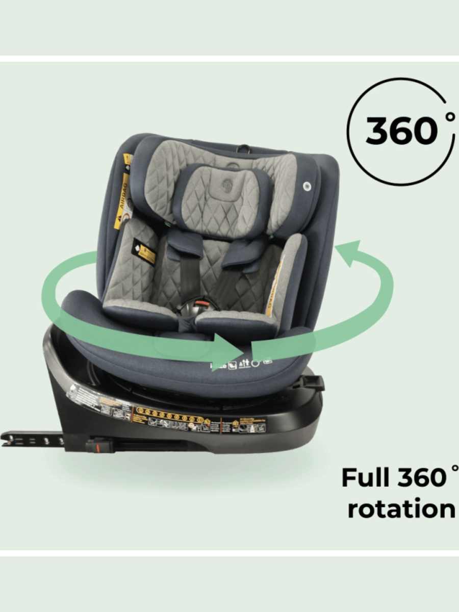 My Babiie MBCSSPINTTCH i-Size 40-150cm Top Tether Spin Car Seat Slate Blue My Babiie Mama's Joy