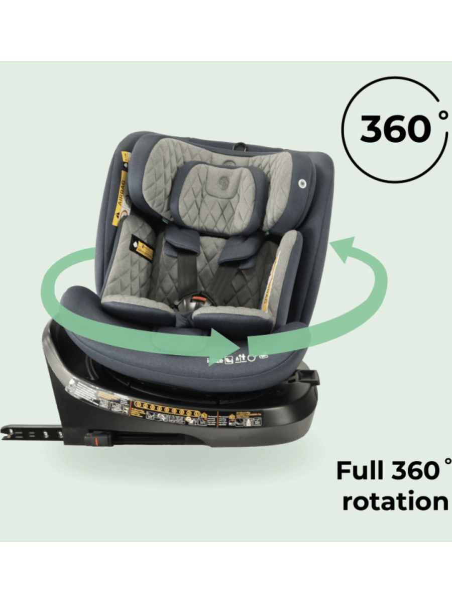 My Babiie MBCSSPINTTCH i-Size 40-150cm Top Tether Spin Car Seat Slate Blue My Babiie Mama's Joy