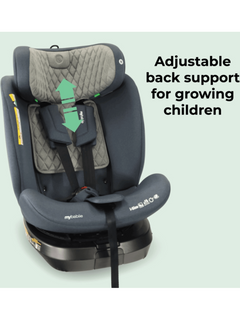 My Babiie MBCSSPINTTCH i-Size 40-150cm Top Tether Spin Car Seat Slate Blue My Babiie Mama's Joy