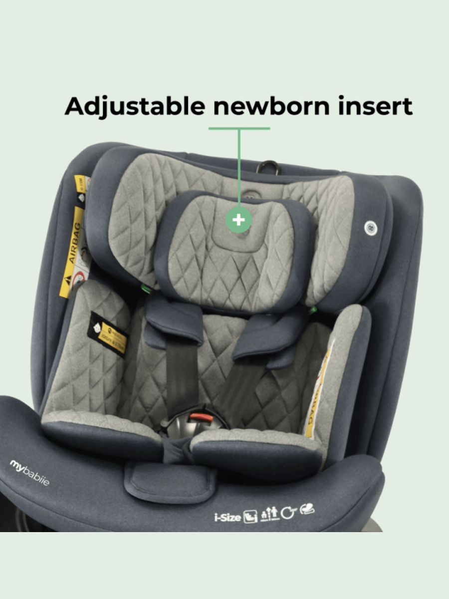 My Babiie MBCSSPINTTCH i-Size 40-150cm Top Tether Spin Car Seat Slate Blue My Babiie Mama's Joy