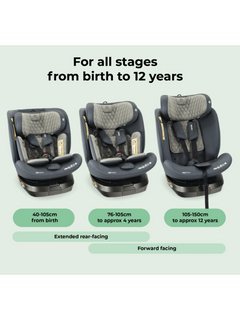 My Babiie MBCSSPINTTCH i-Size 40-150cm Top Tether Spin Car Seat Slate Blue My Babiie Mama's Joy